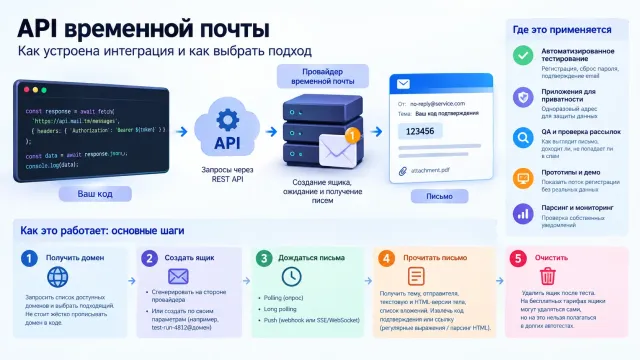 API для временной почты: как устроена интеграция